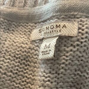 Sonoma Cozy Gray Knit Sweater